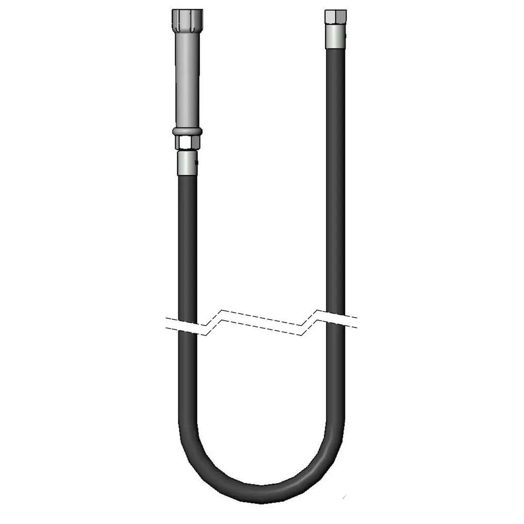 T&S Brass B-0068-R Hose Assembly, with Handle, 68" Reinforced Pvc