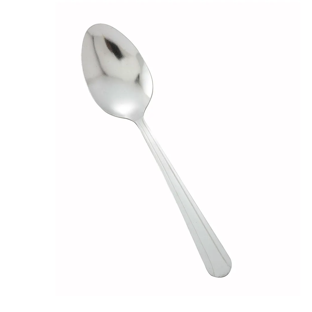 Winco 0001-03 - Dominion Dinner Spoon, 7" 18/0 Stainless Steel Medium-Weight, Vibro Finish - 1 Dozen