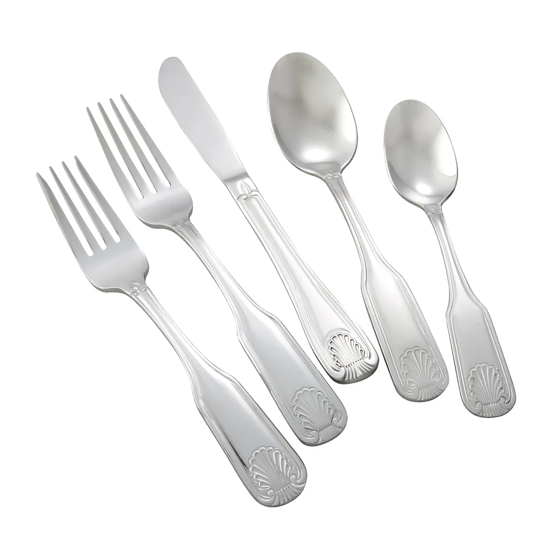 Winco 0006-04 - 6-3/8" Toulouse Bouillon Spoon, 18/0 Stainless Steel, Mirror Finish - 1 Dozen