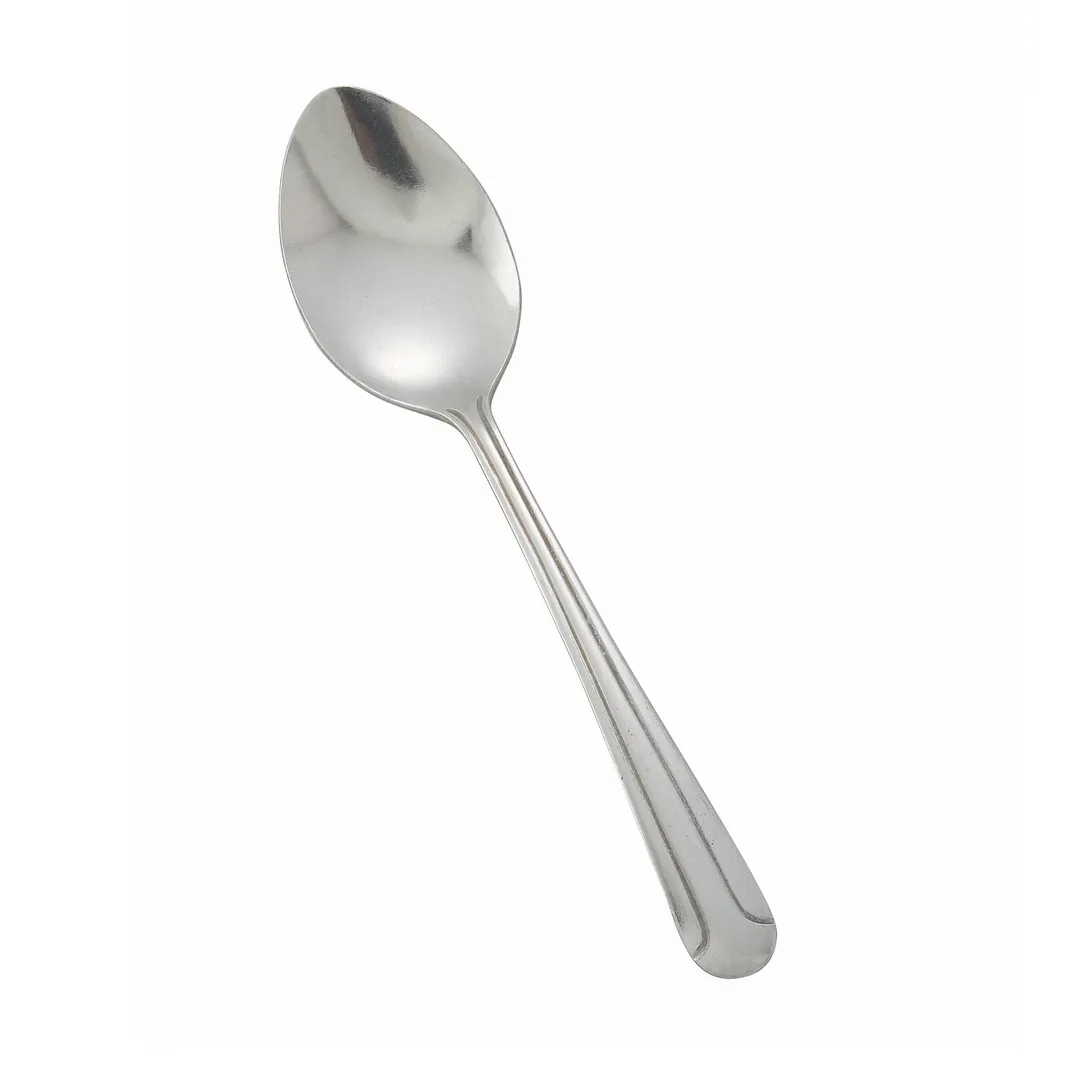 Winco 0014-03 Dominion Dinner Spoon, 7" Heavy‑Weight 18/0 Stainless Steel, Vibro Finish - 1 Dozen