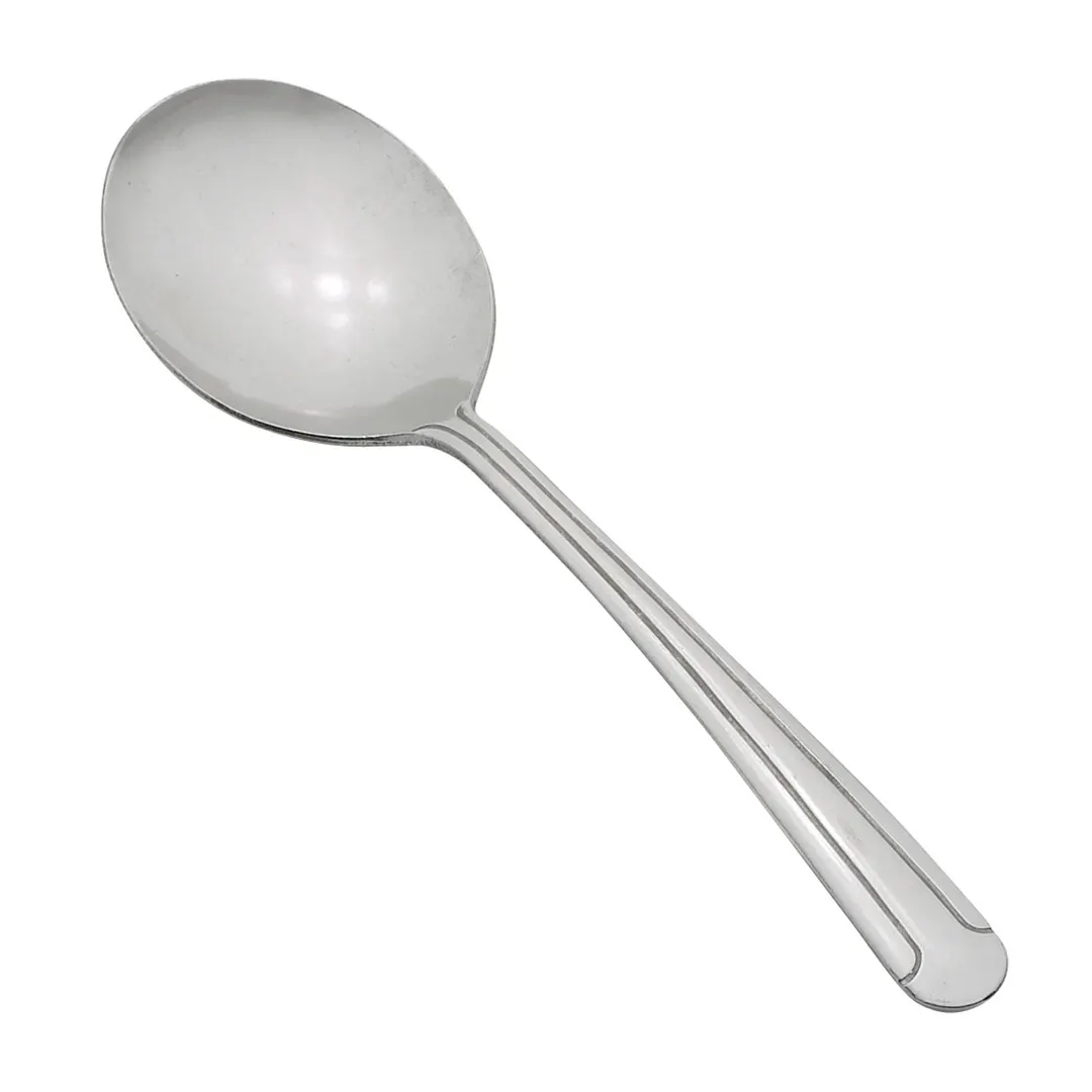 Winco 0014-04 Bouillon Spoon, 5-7/8" Dominion, 18/0 Stainless Steel, Vibro Finish - 1 Dozen