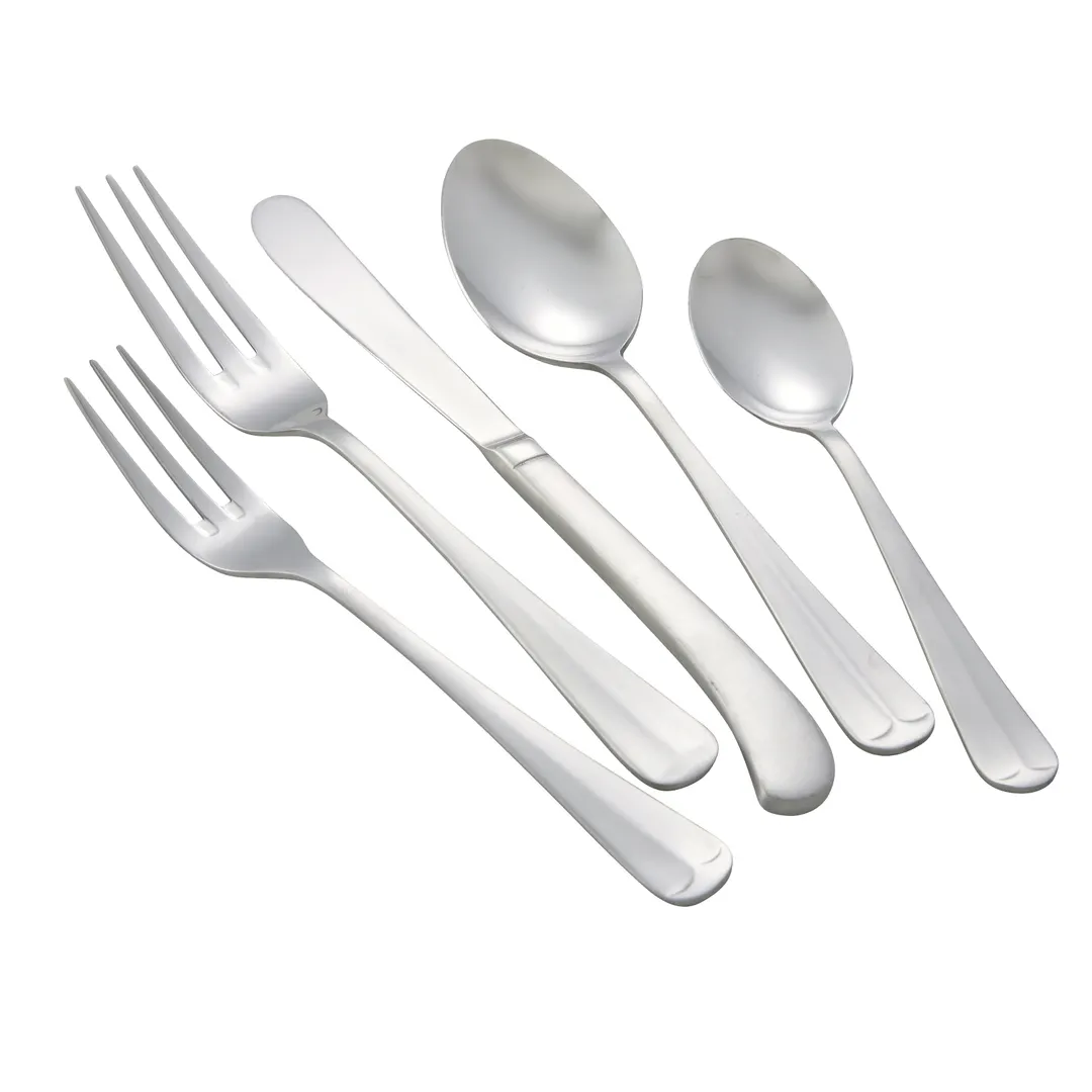 Winco 0015-04 - 6" Lafayette Bouillon Spoon, Heavy 18/0 Stainless Steel, Satin Finish - 1 Dozen