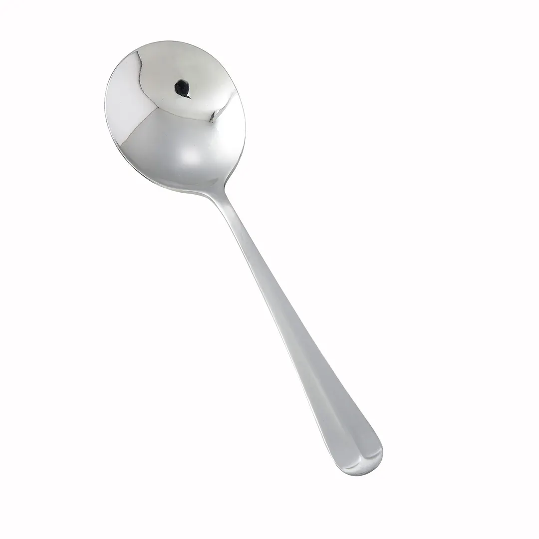 Winco 0015-04 - 6" Lafayette Bouillon Spoon, Heavy 18/0 Stainless Steel, Satin Finish - 1 Dozen