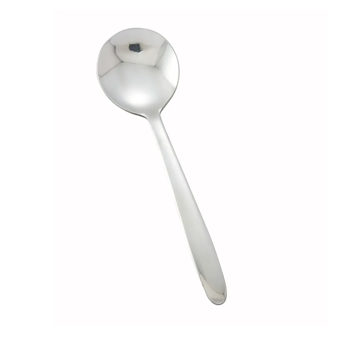 Winco 0019-04 - Soup Bouillon Spoon, 5-5/8" Flute, 18/0 Stainless Steel, Mirror Finish - 1 Dozen