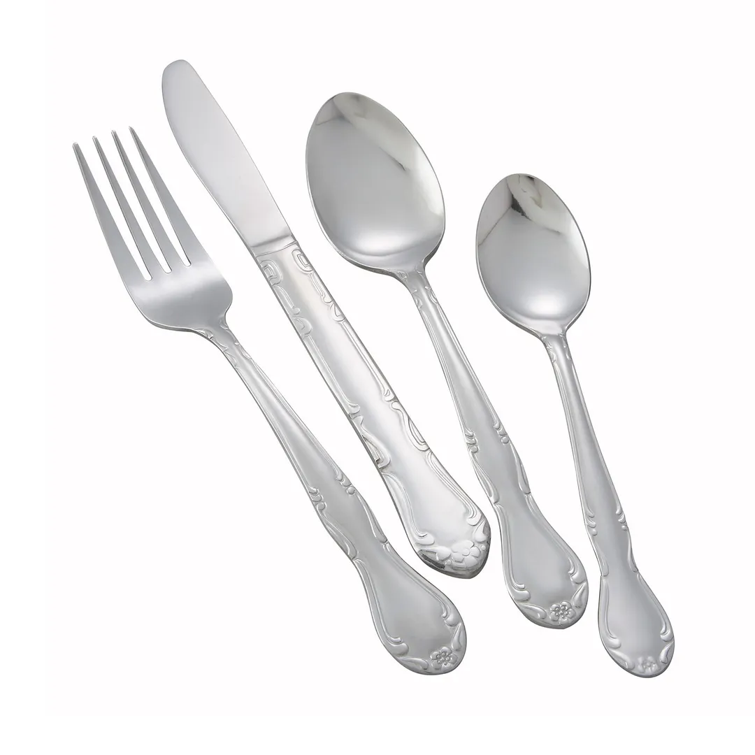 Winco 0024-04 Elegance Bouillon Spoon, 6-3/16" Mirror Finish, 18/0 Stainless Steel, 5-6" - 1 Dozen