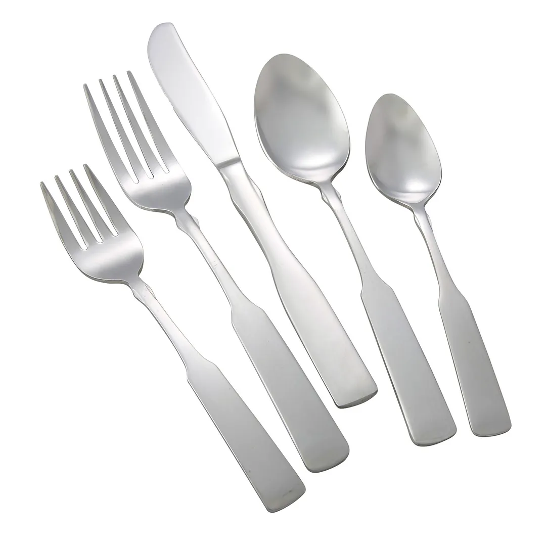 Winco 0025-04 - 6" Houston Bouillon Spoon, 18/0 Stainless Steel, Satin Finish, Heavy - 1 Dozen
