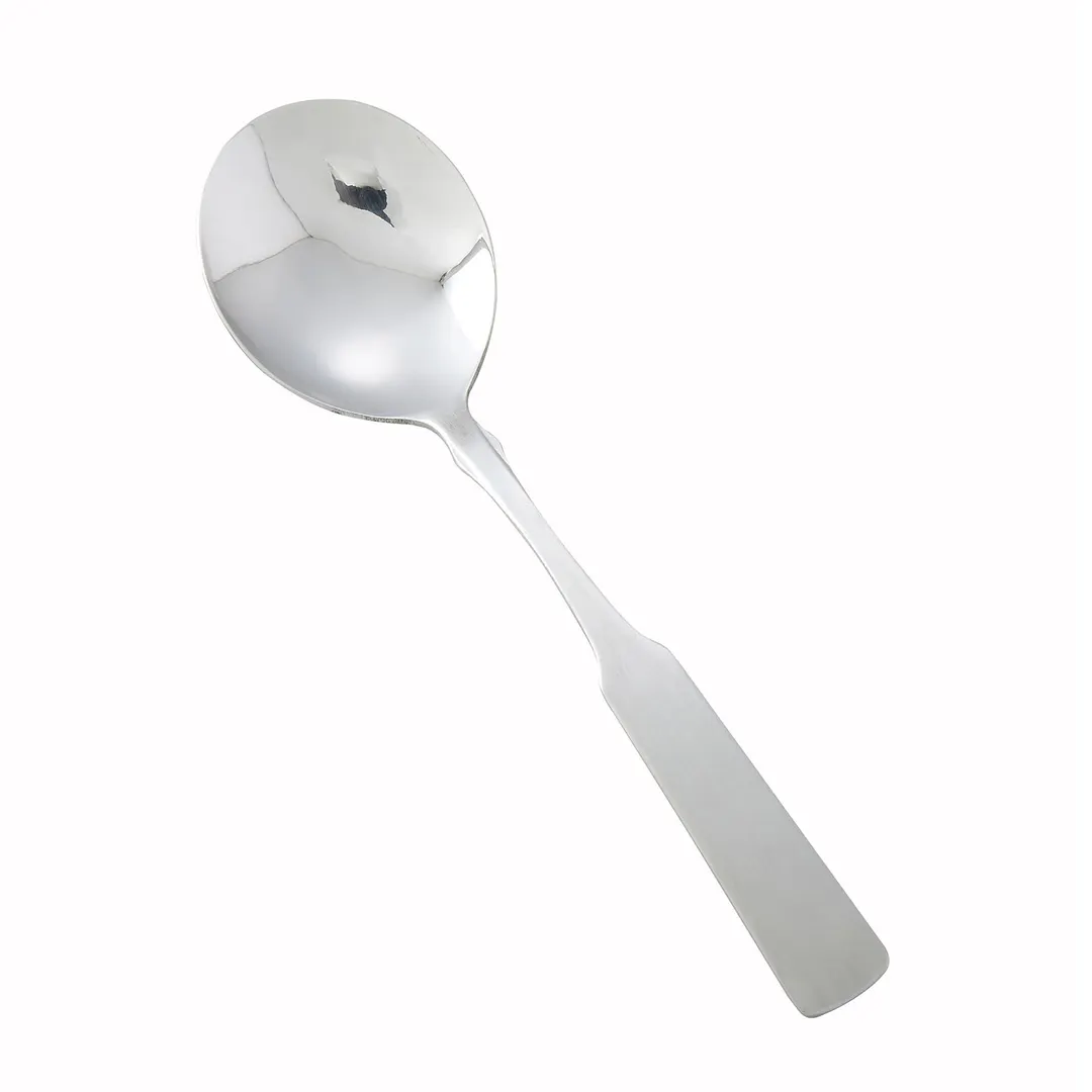 Winco 0025-04 - 6" Houston Bouillon Spoon, 18/0 Stainless Steel, Satin Finish, Heavy - 1 Dozen
