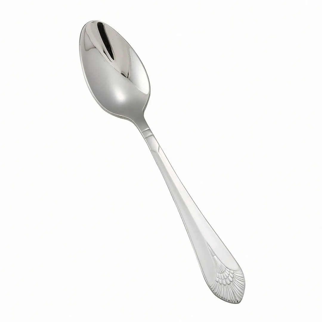 Winco 0031-03 Dinner Spoon, 7-9/16" Peacock Mirror Finish, Heavy, 18/8 Stainless Steel - 1 Dozen