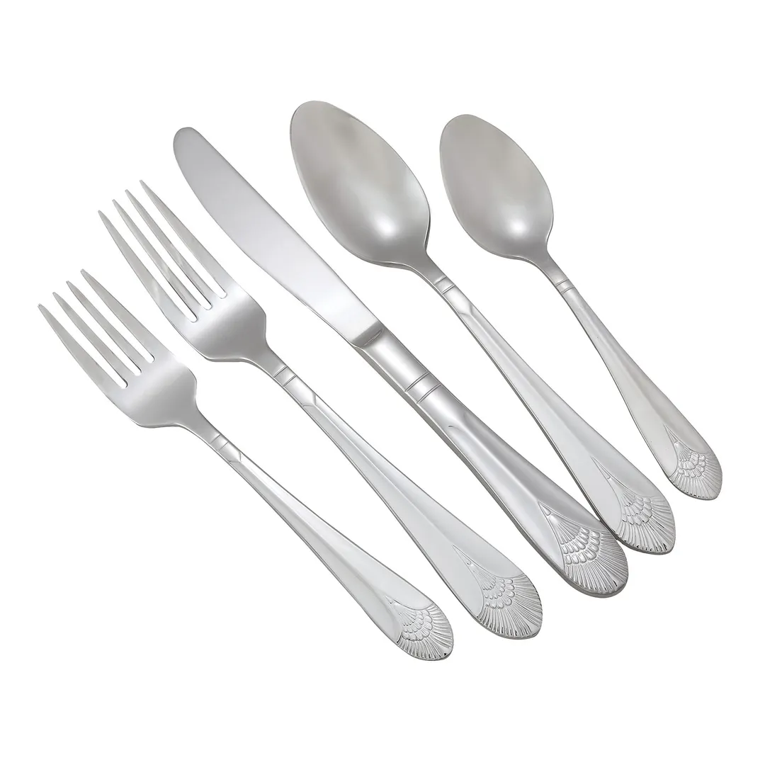Winco 0031-04 - 6" Peacock Bouillon Spoon, Extra Heavy 18/8 Stainless Steel, Mirror Finish - 1 Dozen
