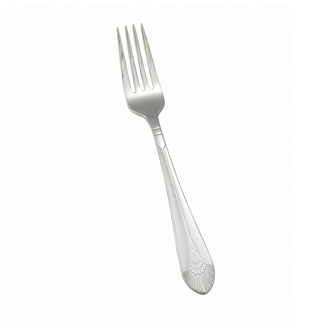 Winco 0031-05 Dinner Fork, 7-13/16" Peacock 18/8 Stainless Steel Extra Heavy, Mirror Finish - 1 Dozen