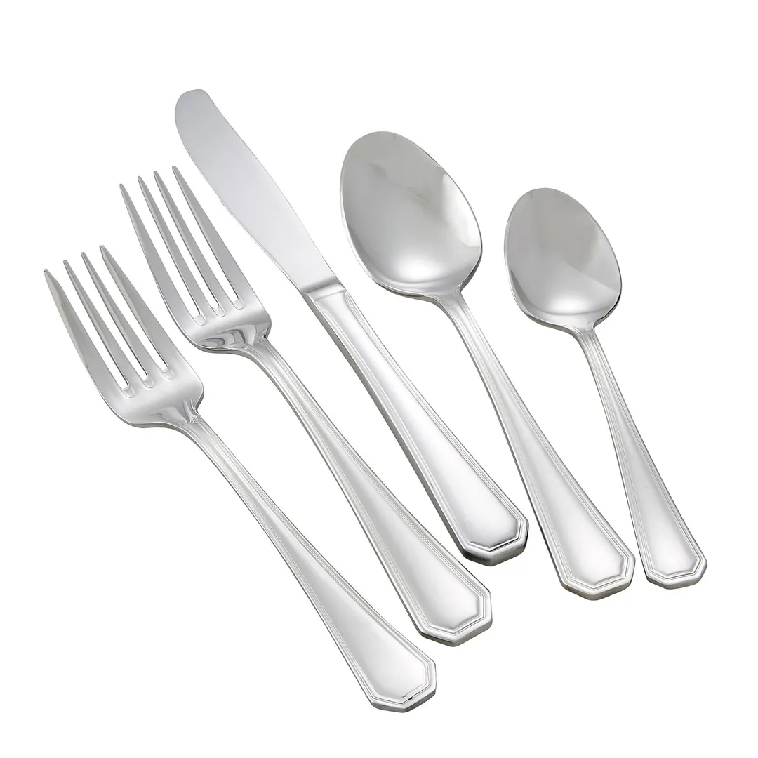 Winco 0035-04 Victoria Bouillon Spoon, 5-7/8" Heavy 18/8 Stainless Steel, Mirror Finish - 1 Dozen