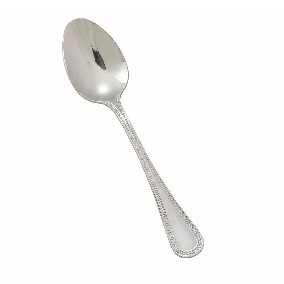 Winco 0036-03 - Deluxe Pearl 7-1/4" Dinner Spoon, 18/8 Stainless Steel, Mirror Finish - 1 Dozen