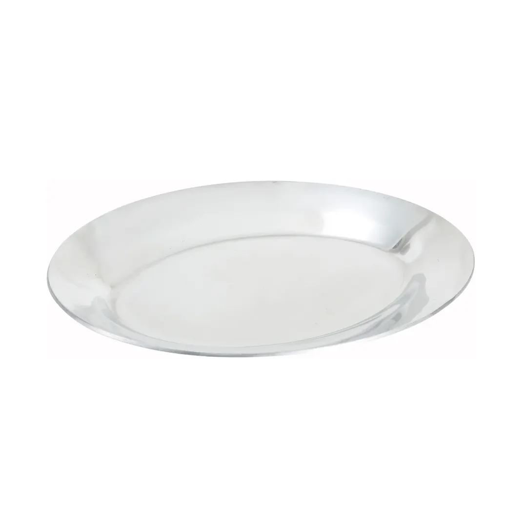 Winco APL-12 Aluminum 12" Oval Sizzle Platter, Oven Safe