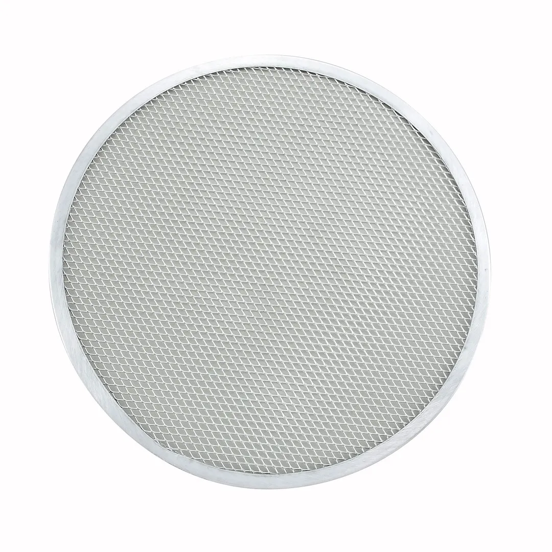 Winco APZS-11 Seamless 11" Aluminum Mesh Pizza Screen - Round
