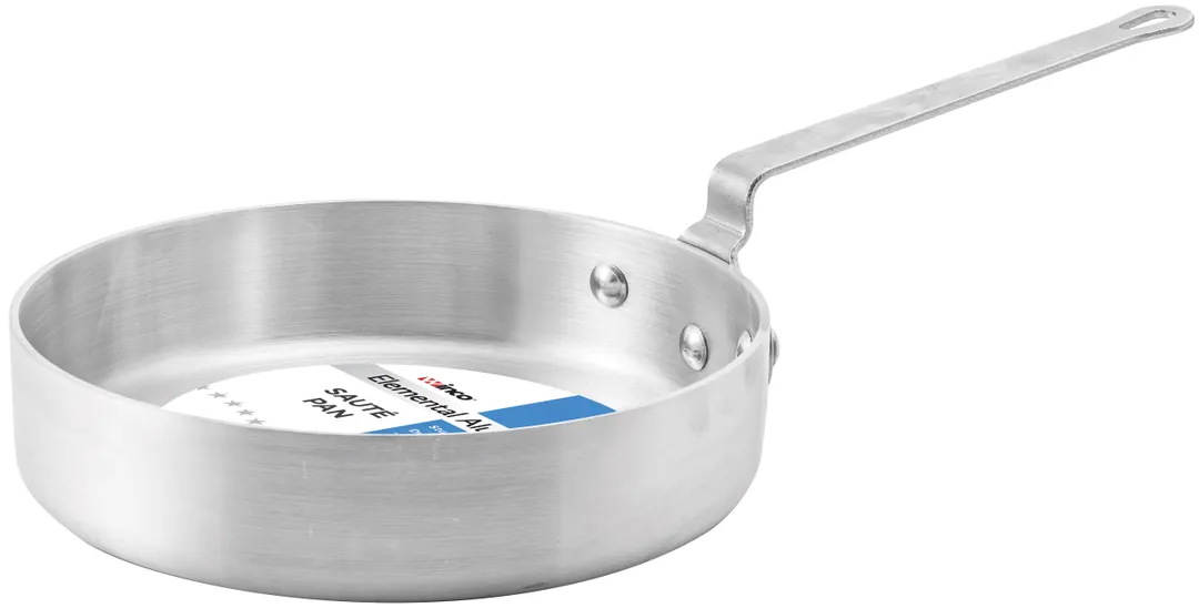 Winco ASET-3 3 Qt. Heavy-Duty Aluminum Saute Pan, 10-3/8" x 2-5/8"