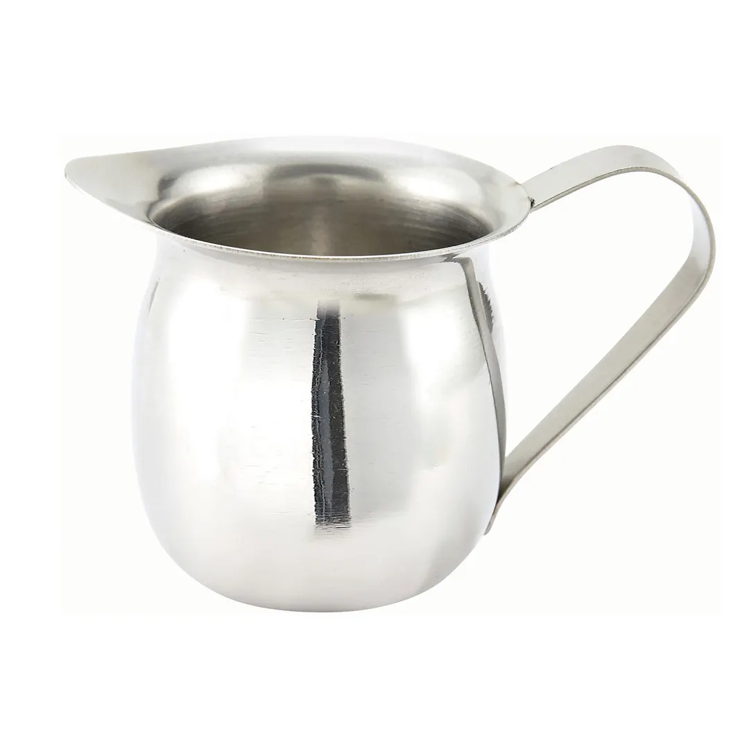 Winco BCS-3 3 oz. Stainless Steel Bell Creamer with Handle