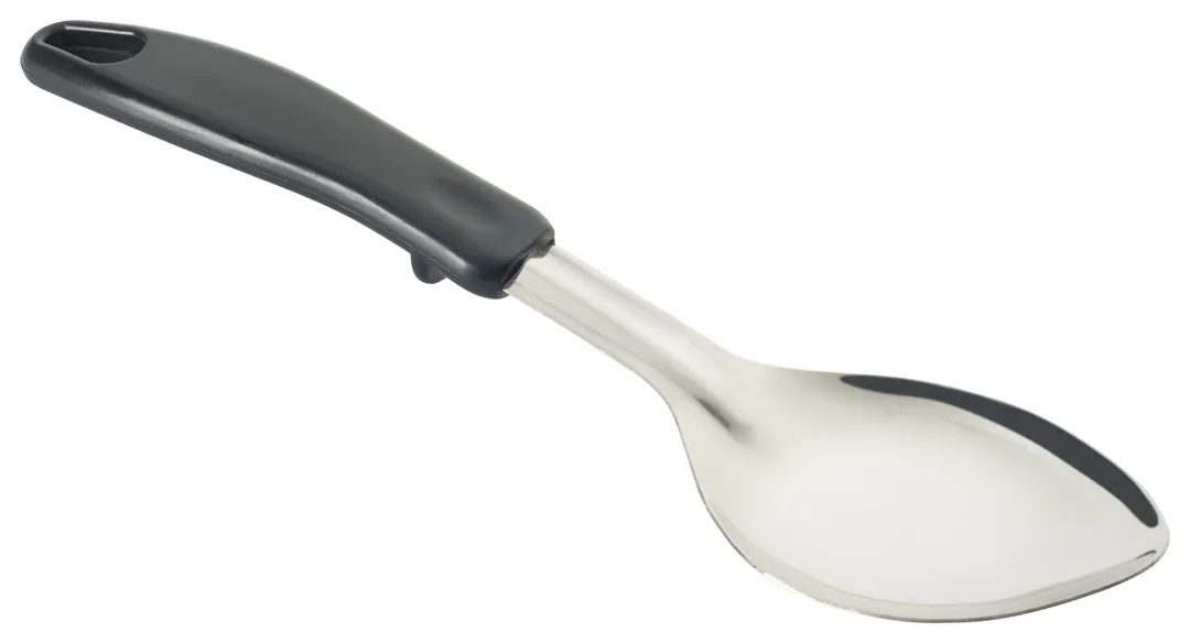 Winco BHOP-11 11" Solid Basting Spoon w/ Black Polypropylene Handle