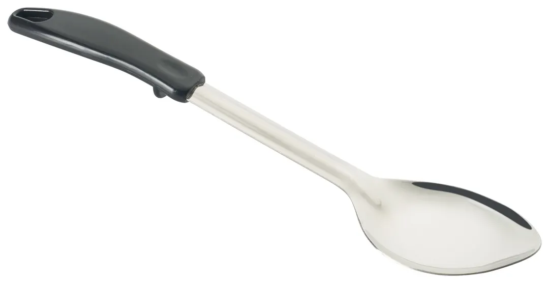 Winco BHOP-13 13" Solid Stainless Steel Basting, Stop Hook, Black Polypropylene Handle