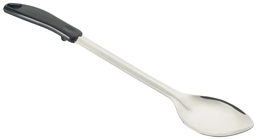 Winco BHOP-15 15" Solid Basting Spoon w/ Black Polypropylene Handle