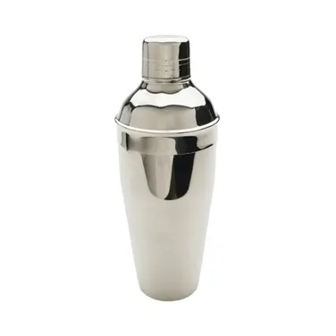 Winco BL-28P Bar Shaker, 28-oz (3-pc) Stainless, 3.5"L x 3.5"W x 9.75"H, cap strainer & cup