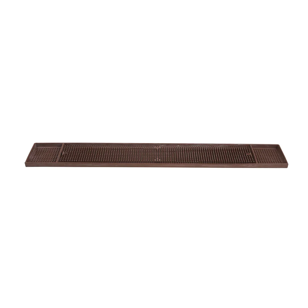 Winco BM-327B 27" X 3-1/4" Rubber Bar Service Mat, Brown