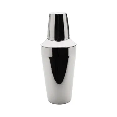 Winco BS-1P 16 oz Cocktail Shaker Set, 3‑Piece Stainless Steel, 3‑3/8" x 3‑3/8" x 8‑1/2"