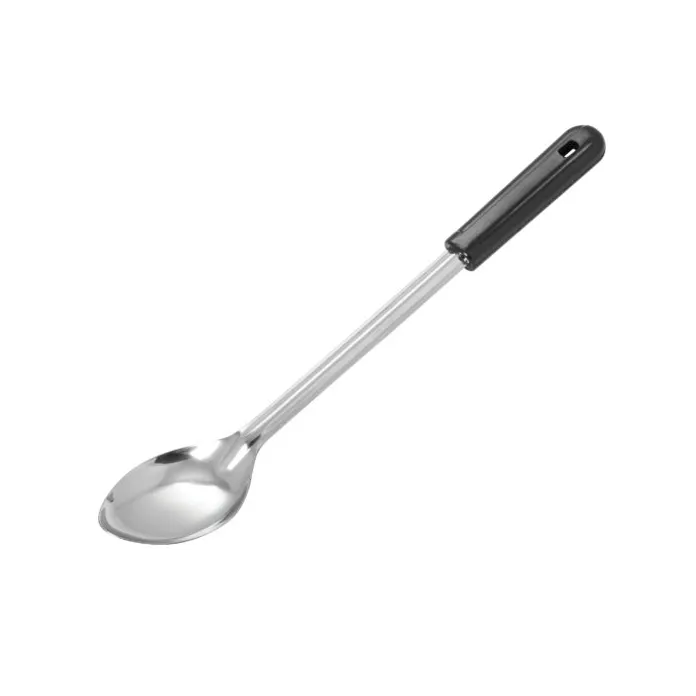Winco BSOB-15 15" Solid Basting Spoon w/ Black Rounded Bakelite Handle