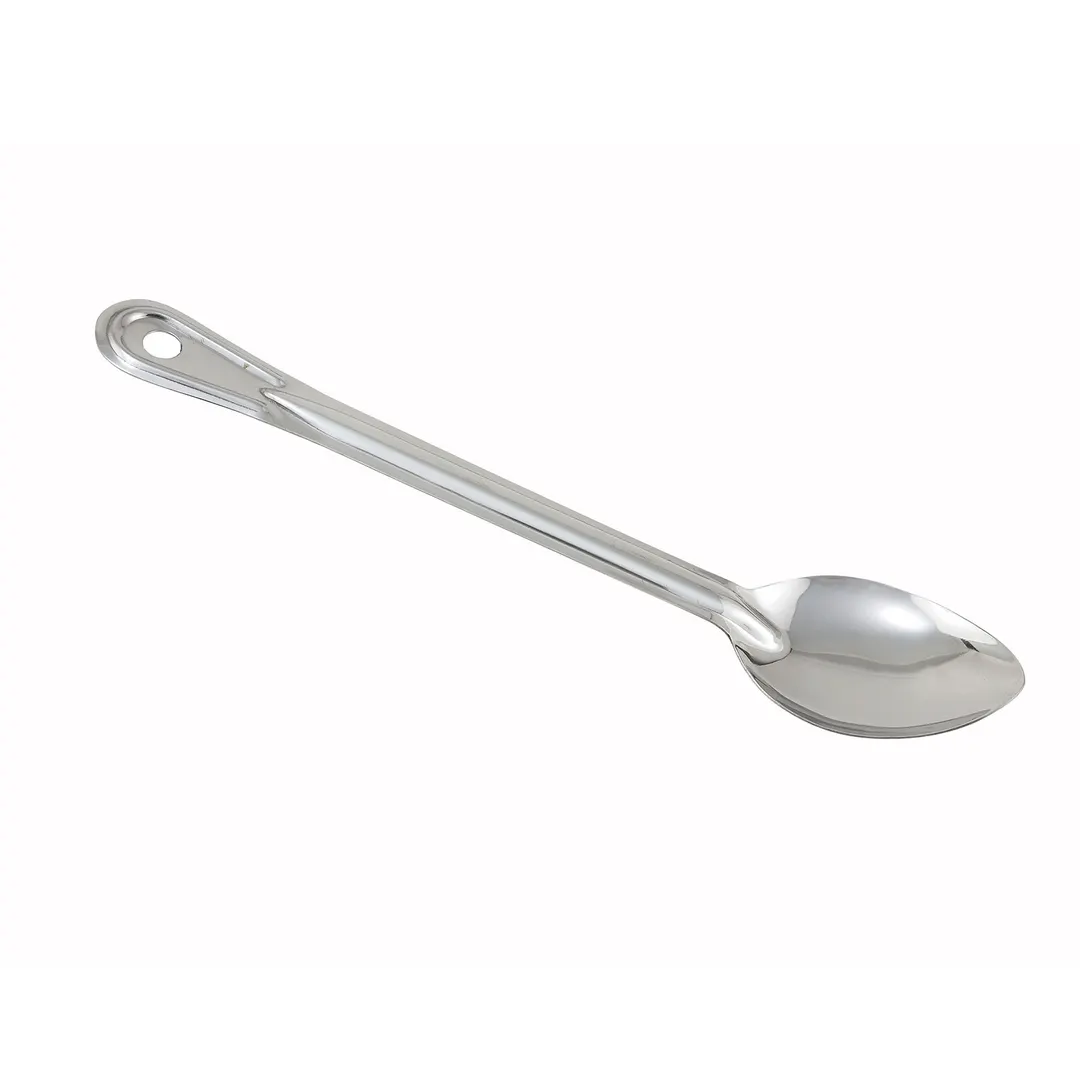 Winco BSOT-13 13" Solid Basting Spoon, 1.2 mm Stainless Steel
