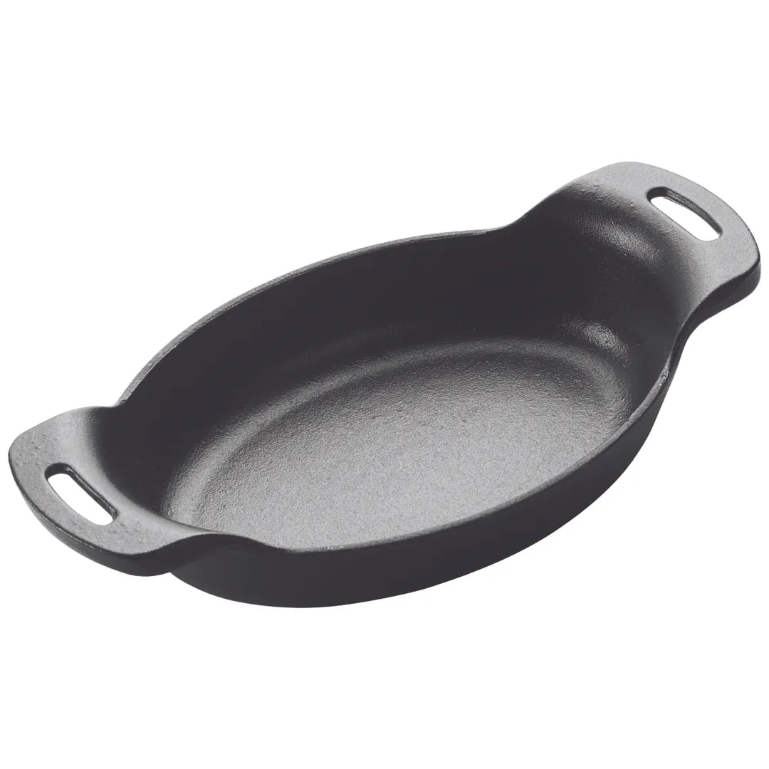 Winco CASM-7O FireIron™ 16 oz. Mini Induction Server with Matte Black Enamel / Cast Iron