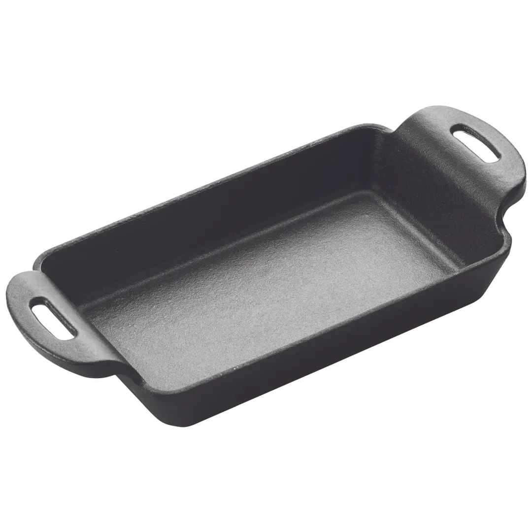 Winco CASM-7RT Fireiron™ 14 oz. Mini Induction Server w/ Matte Black Enamel, Rectangular