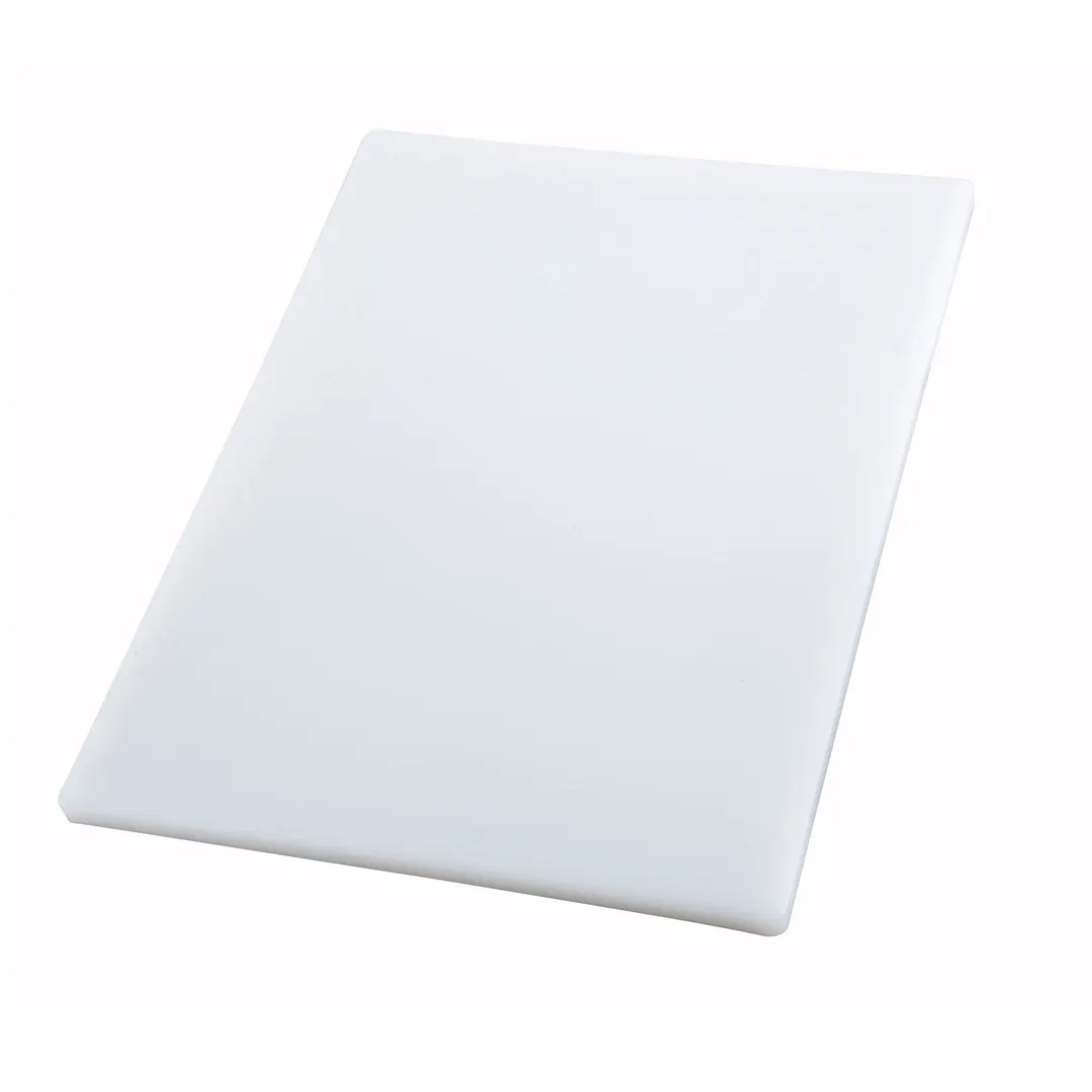 Winco CBH-1520 15" x 20" White Plastic Cutting Board, Rectangular