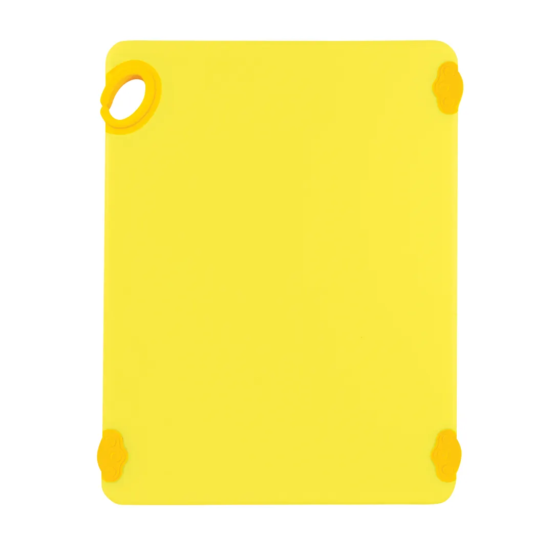 Winco CBK-1520YL Yellow StatikBoard Plastic Cutting Board - 15” x 20” x 1/2" 