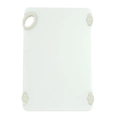 Winco CBN-1218WT White StatikBoard Co-Polymer Plastic Cutting Board - 12" x 18" x 1/2"