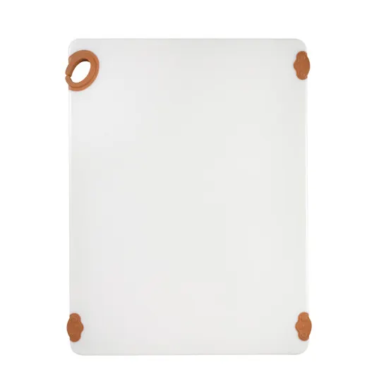 Winco CBN-1824BN Brown StatikBoard Co-Polymer Plastic Cutting Board - 18” x 24” x 1/2"
