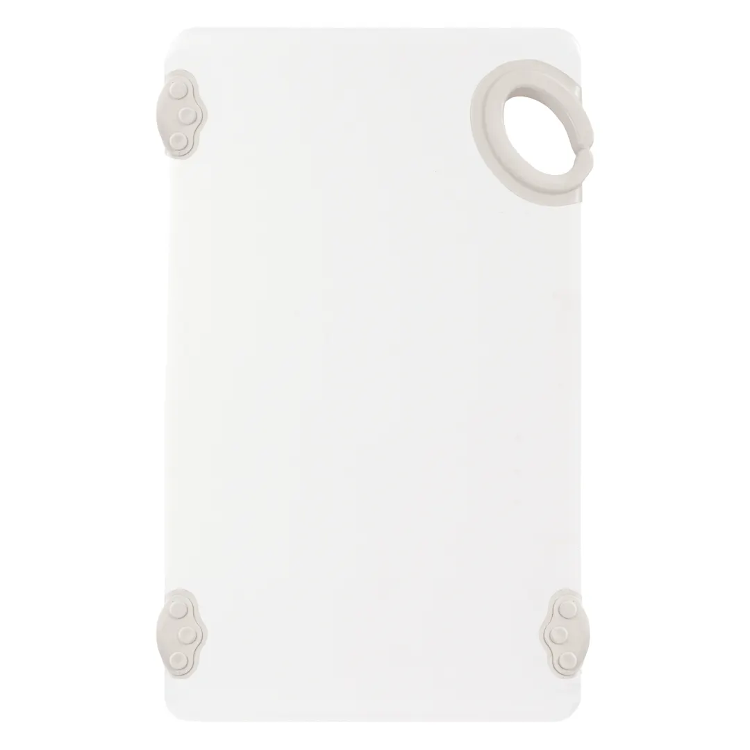 Winco CBN-610WT White StatikBoard Co-Polymer Plastic Cutting Board - 6" x 10" x 1/2"