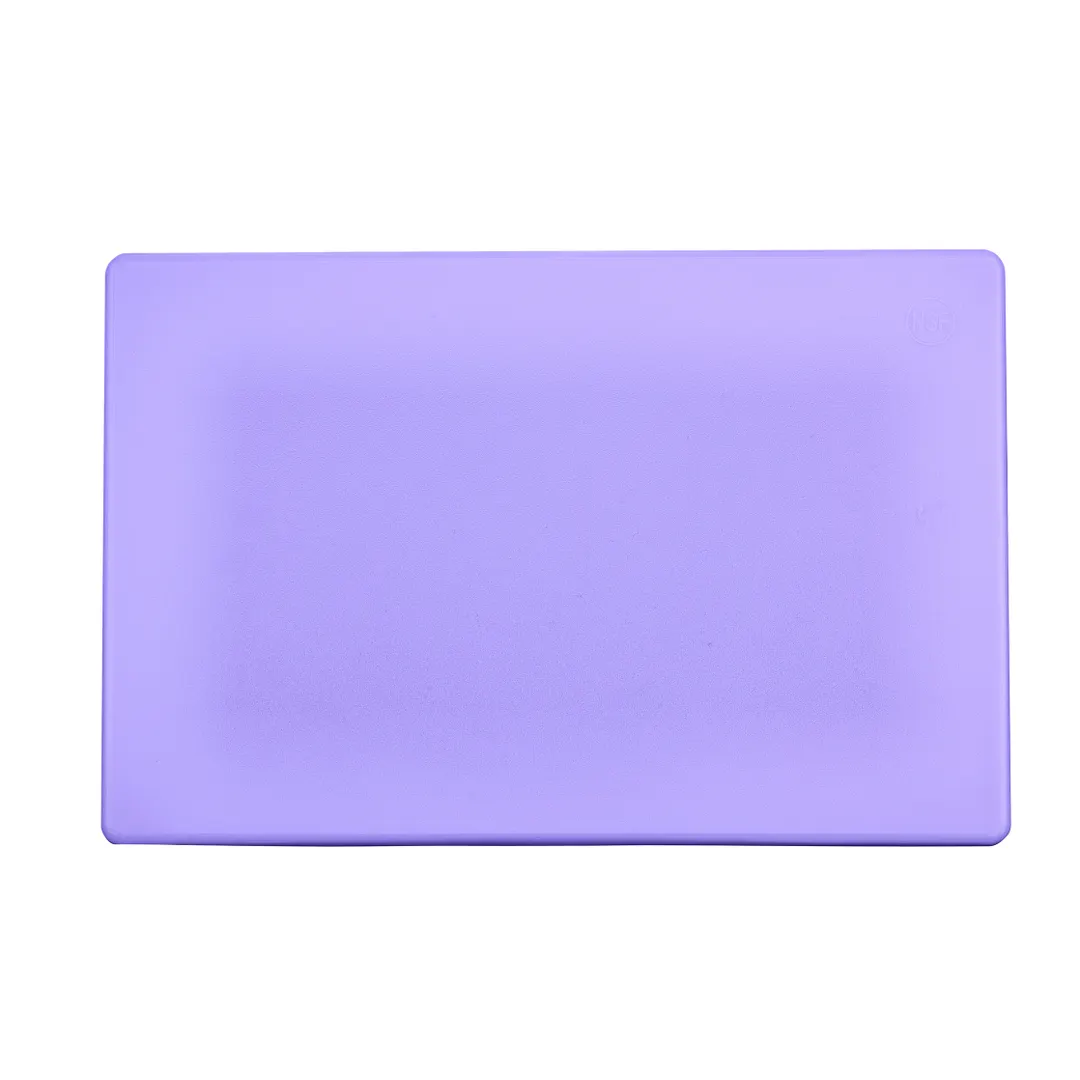 Winco CBPP-1218 Allergen-Free Purple Polypropylene Cutting Board - 12" x 18" x 1/2"