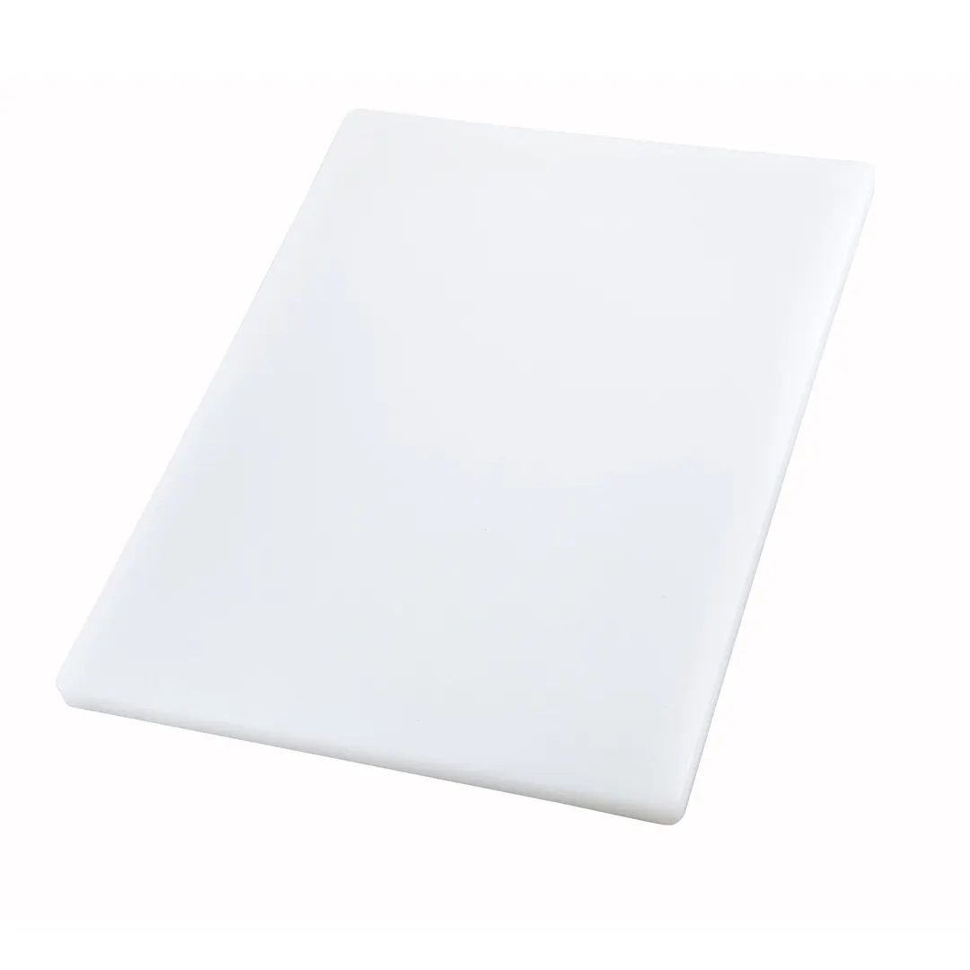Winco CBXH-1218 Rectangular Cutting Board, 18" x 12" x 1", White