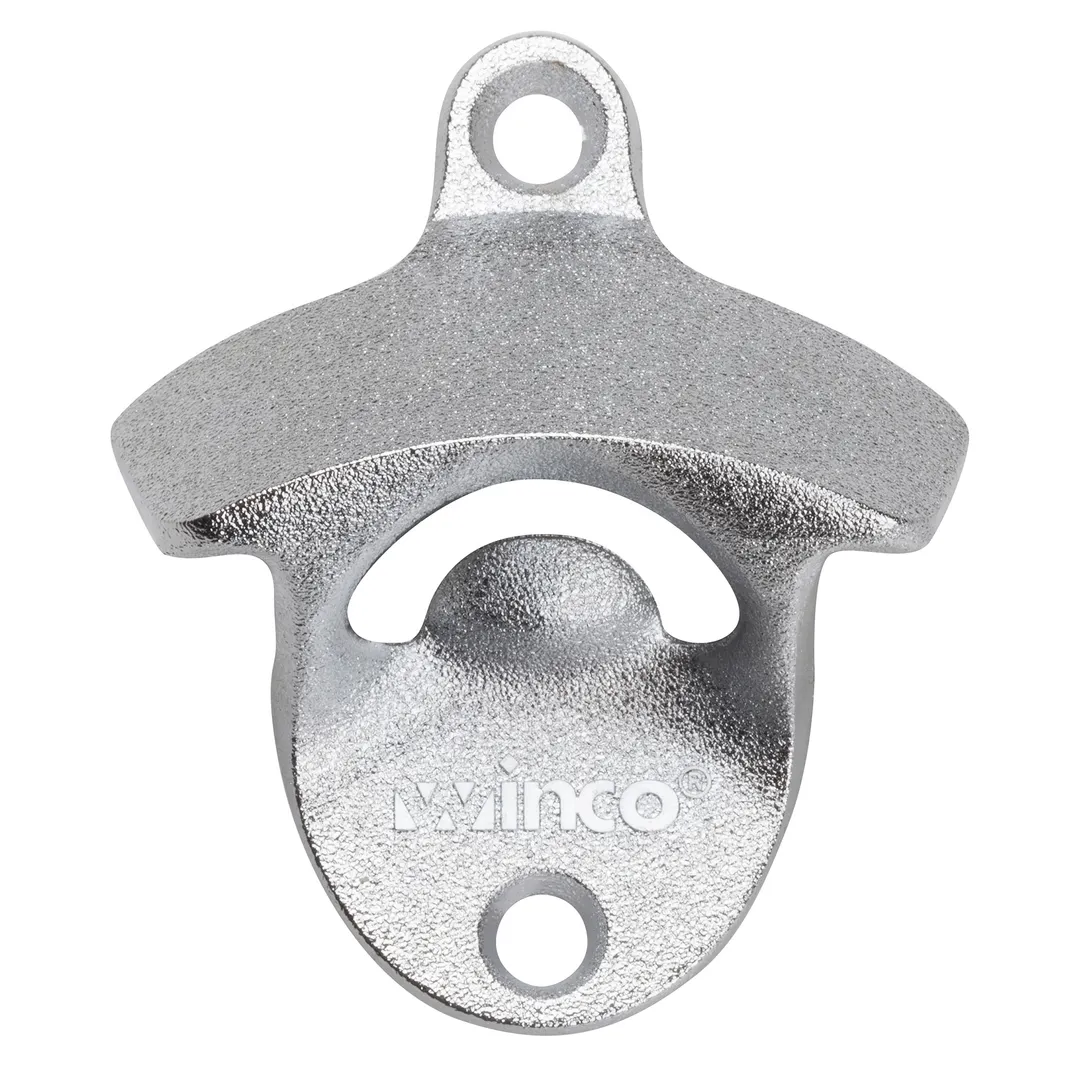 Winco CO-402 Bottle Opener, 3-1/4"L X 2-3/4"W, Wall-Mounted