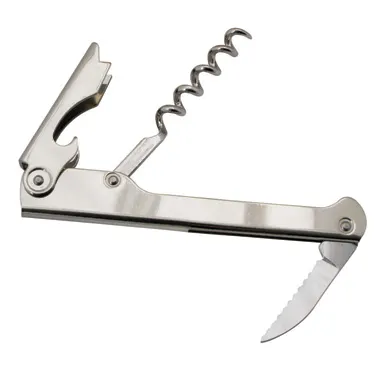 Winco CO-711 Economy Waiter'S Corkscrew, Stainless Steel, Natural Finish