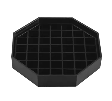 Winco CR-1451B Bar Maid, Drip Catcher, 4.5" Trivet Style, Black Tray With Removable Black Grid 