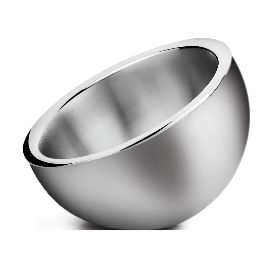 Winco DWAB-L Large 2-1/4 Qt Insulated Angled Display Bowl, Large, Double-Wall