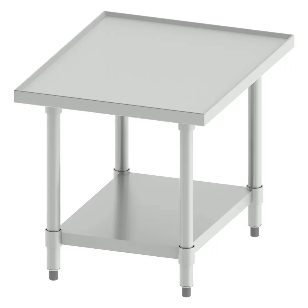 Winco ES-2430 Stainless Steel Equipment Stand for Mixer & Slicer, Galvanized Legs & Undershelf - 24"W x 24"D x 24"H
