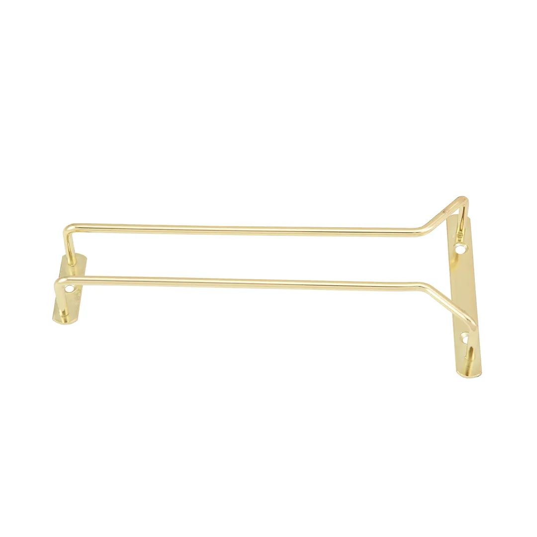 Winco GH-10 10" Wire Glass Hanger, Brass Plated