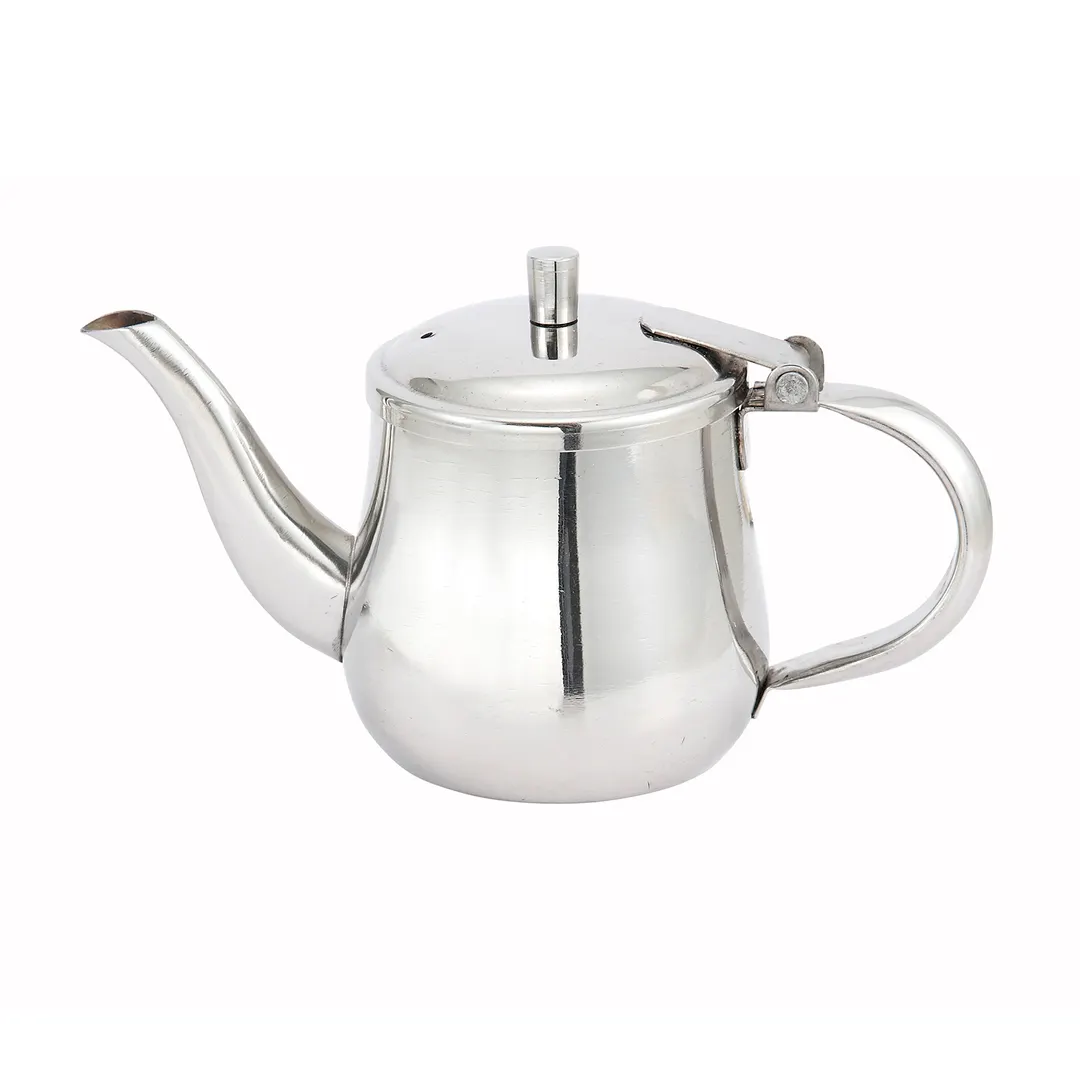 Winco GS-10 10 oz Gooseneck Server with Cover, Stainless