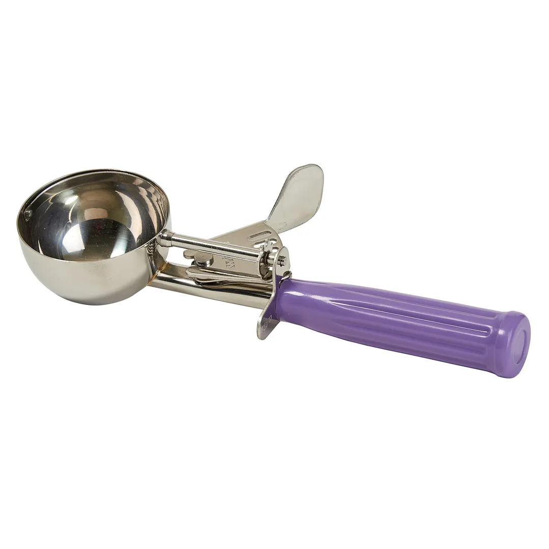 Winco ICD-12P 3.25 Oz. Allergen Free Purple Stainless Steel 12 Size Ice Cream Disher