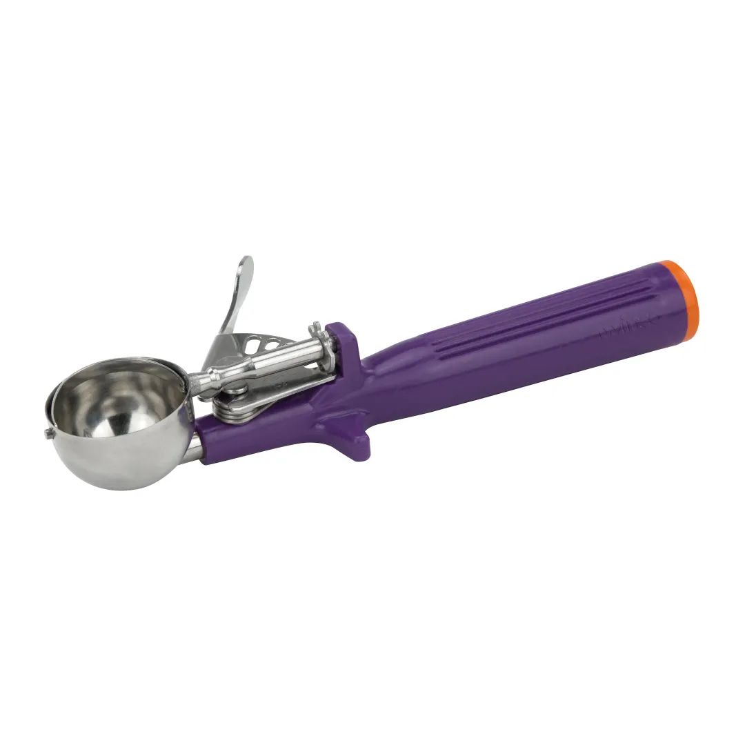 Winco ICOP-40 Round 3/4 Oz. Stainless Steel One-Piece Deluxe Food Disher