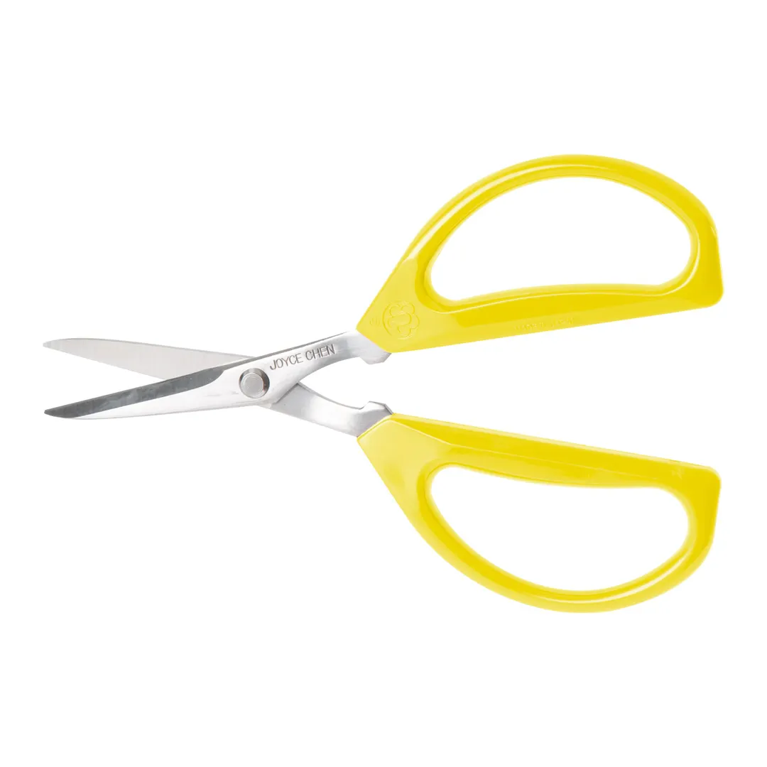 Winco KCHZ09007 Original Unlimited Kitchen Scissors with Yellow Handles, Joyce Chen Design - 2/Pack