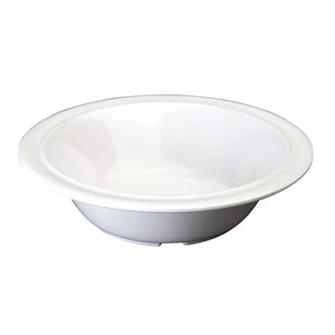 Winco MMB-12W - 12 oz White Melamine Soup/Cereal Bowl, 6‑3/8" Dia, Heat‑Resist, Dish‑Safe - 1 Dozen