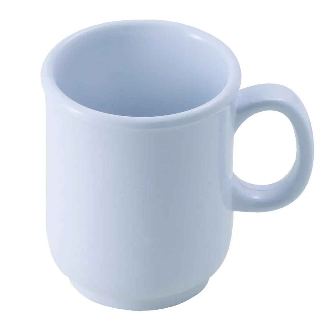 Winco MMU-8W - Bulbous 8 oz Melamine Mug, 2-15/16" Dia x 3-5/8" H, 212°F, Dishwasher Safe - 1 Dozen