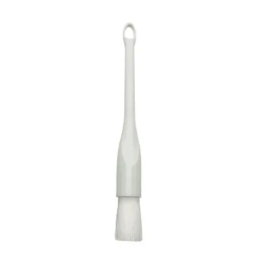 Winco NB-10R 1" Round Nylon Bristle Pastry Brush, Plastic Handle - White, 1-Piece